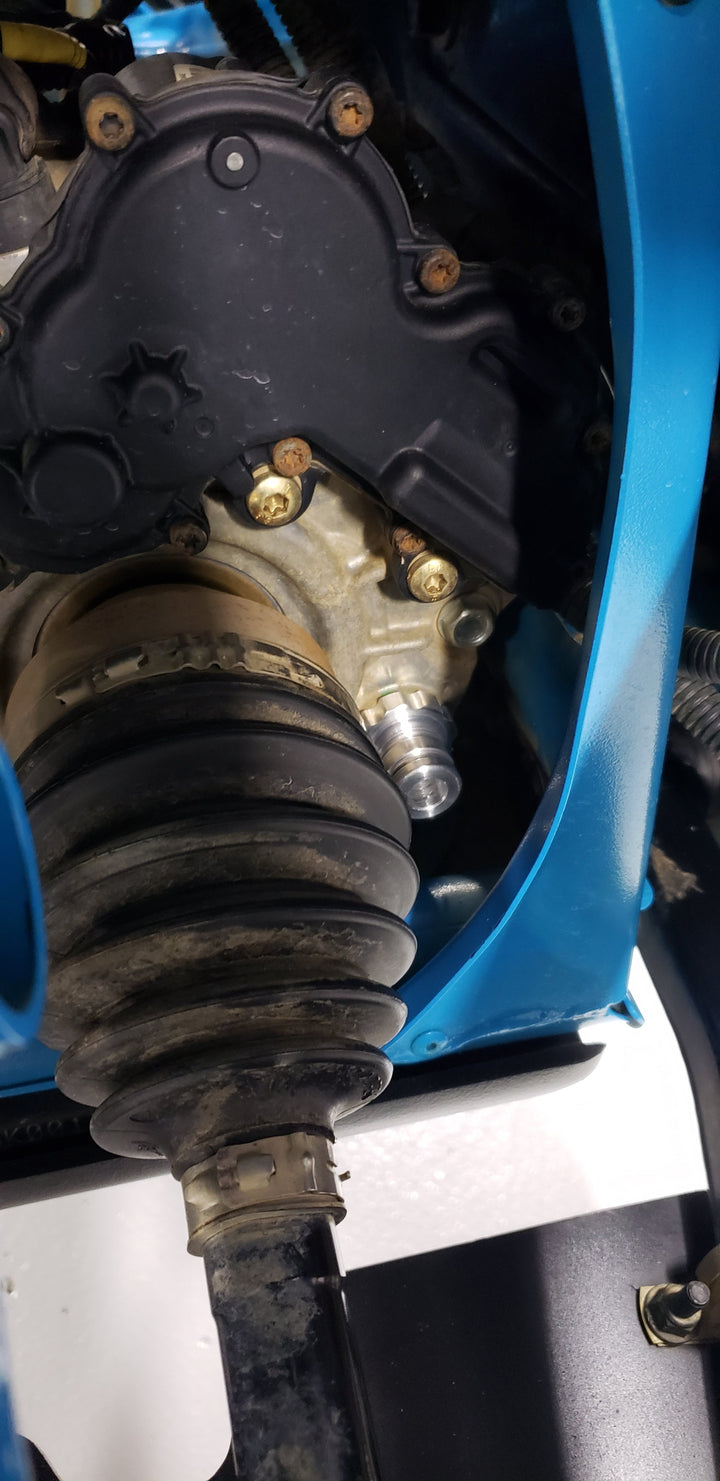 Can-Am X3 Differential Fill Adapter Tool Use the aluminum adapter, thread it into the fluid fill plug where the stock X3 plug is, attach the supplied hose, run to an easy to accessible location and use your favorite funnel in the hose to fill your X3 with fluid. When your done just detach the hose from the adapter, unthread it, and reinstall the plug. It's really that easy.