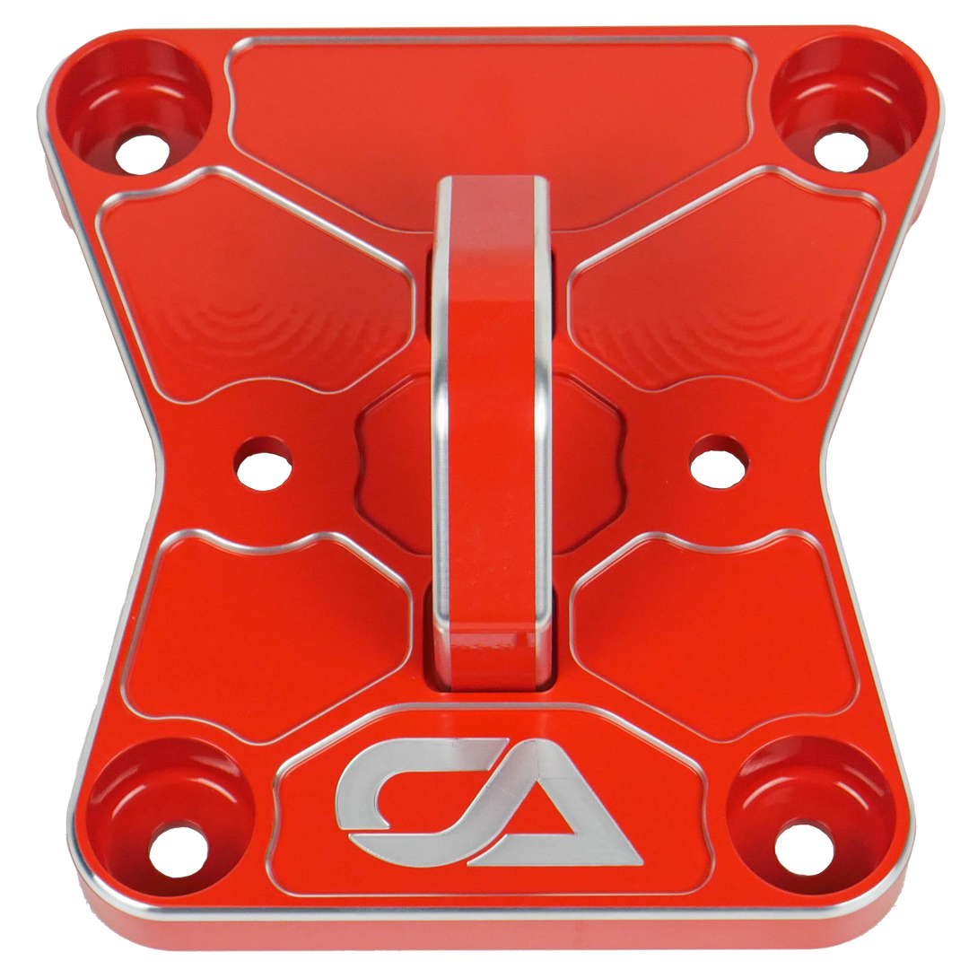 CA Tech Pull Plate  3D scanned for perfect fitment and machined from 6061 aluminum with a finished thickness of 1" for maximum durability, the new 2022 Can-Am X3 pull plate is easy to install and built to last a lifetime.   OEM color matching ensures all CA Tech parts will pair perfectly with your build. 