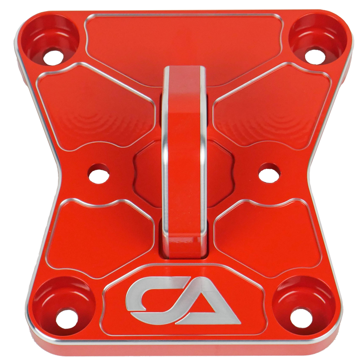 CA Tech Pull Plate  3D scanned for perfect fitment and machined from 6061 aluminum with a finished thickness of 1" for maximum durability, the new 2022 Can-Am X3 pull plate is easy to install and built to last a lifetime.   OEM color matching ensures all CA Tech parts will pair perfectly with your build. 