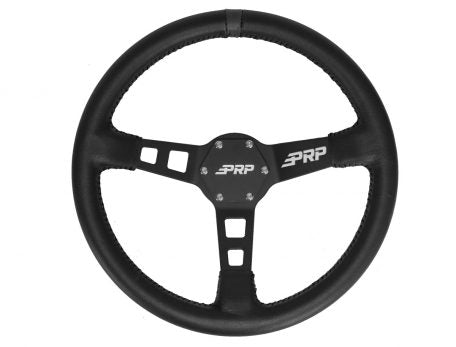 PRP Deep Dish Leather Steering Wheel Black