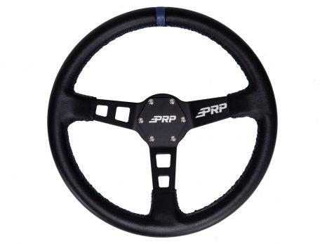 PRP Deep Dish Leather Steering Wheel Black