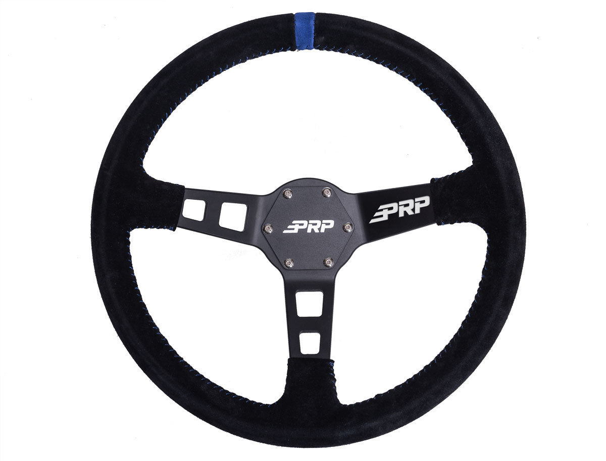 PRP Deep Dish Suede Steering Wheel, Blue