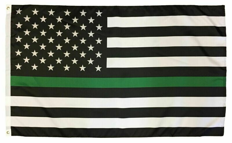 THIN GREEN LINE 3X5 FLAG