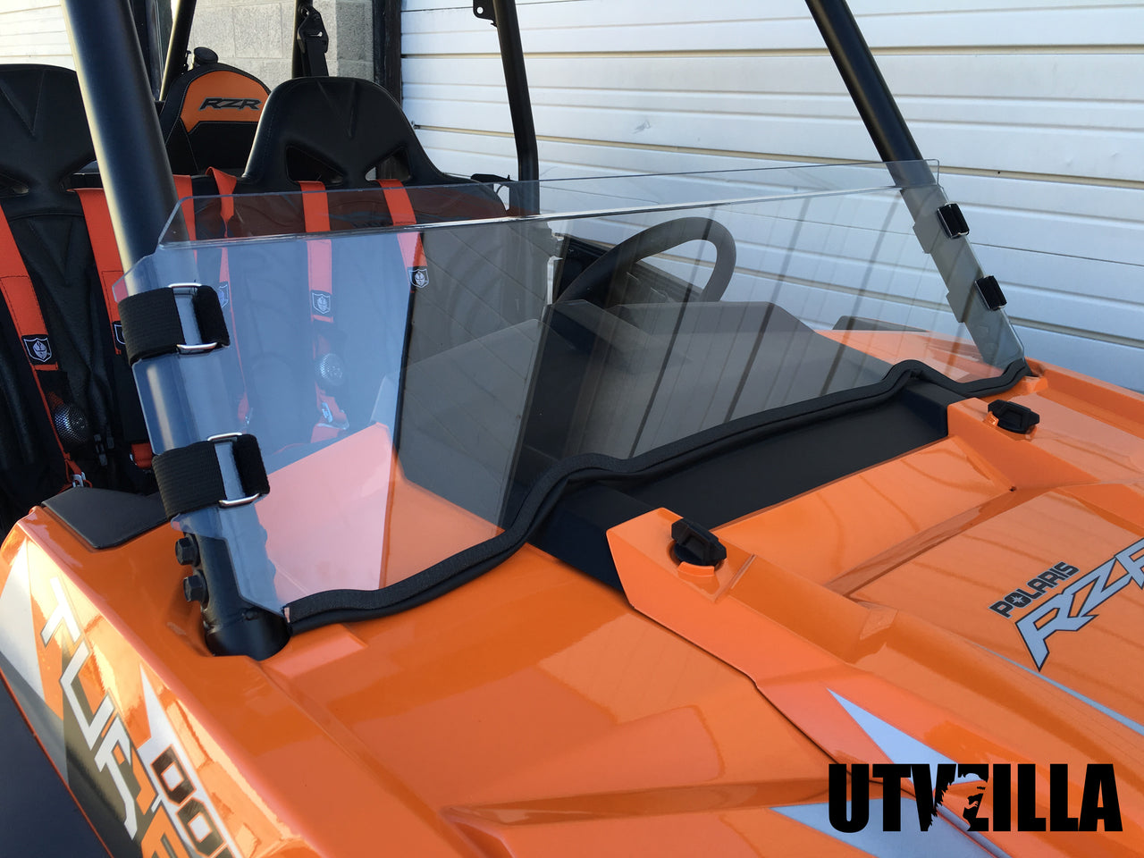 Polycarbonate Half Windshield with Quick Straps for RZR 900, 1000, TURBO (upgrade options)