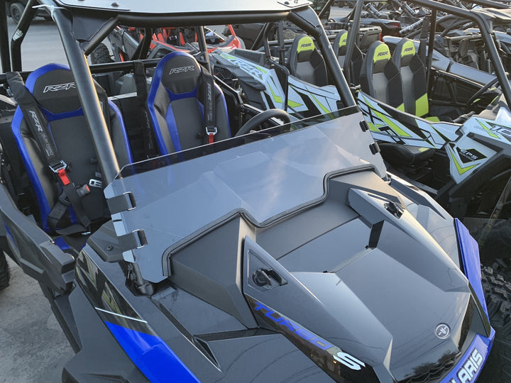 Polycarbonate Clear Half Windshield with Quick Straps for RZR Turbo S and 2019+ RZR 1000, Turbo