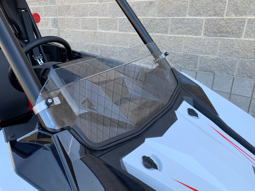 Polaris RS1 Half Windshield with Billet Clamps, Polycarbonate Clear