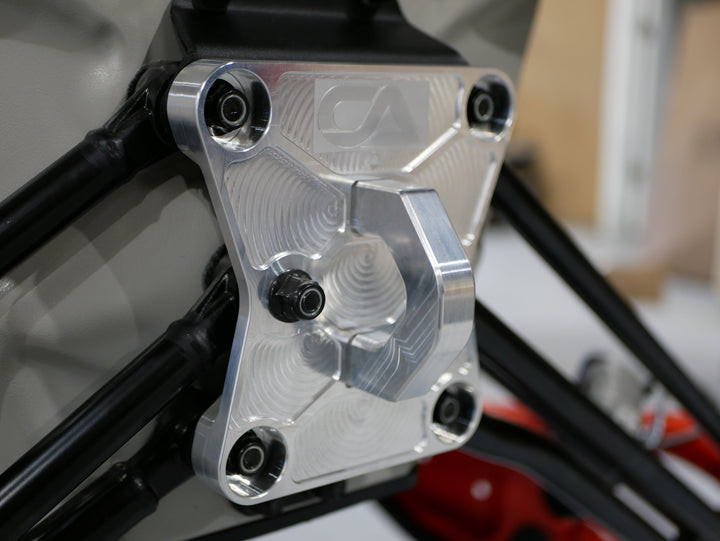 CA Tech Pull Plate  3D scanned for perfect fitment and machined from 6061 aluminum with a finished thickness of 1" for maximum durability, the new 2022 Can-Am X3 pull plate is easy to install and built to last a lifetime.   OEM color matching ensures all CA Tech parts will pair perfectly with your build. 