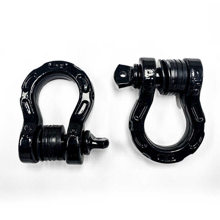 3/4 Inch Extreme Shackle with 7/8 Inch Pin Universal Fitment Boxed Black Pair Thumper Fab