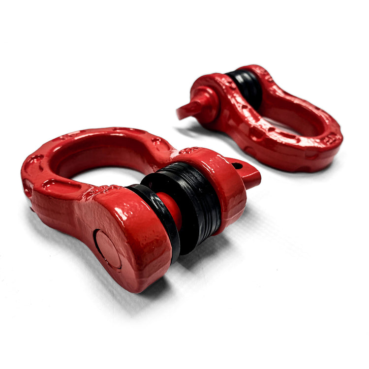 3/4 Inch Extreme Shackle with 7/8 Inch Pin Universal Fitment Boxed Red Pair Thumper Fab