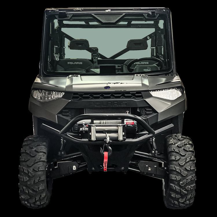 Polaris Ranger 1000 EXTREME Front Winch Bumper 12000 Capacity Black Thumper Fab
