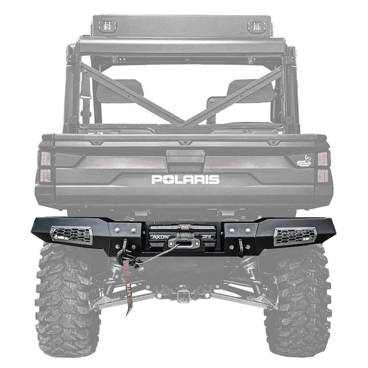 Polaris Ranger Rear Winch Bumper Elite Edition w/ Lights Raw Raw Thumper Fab