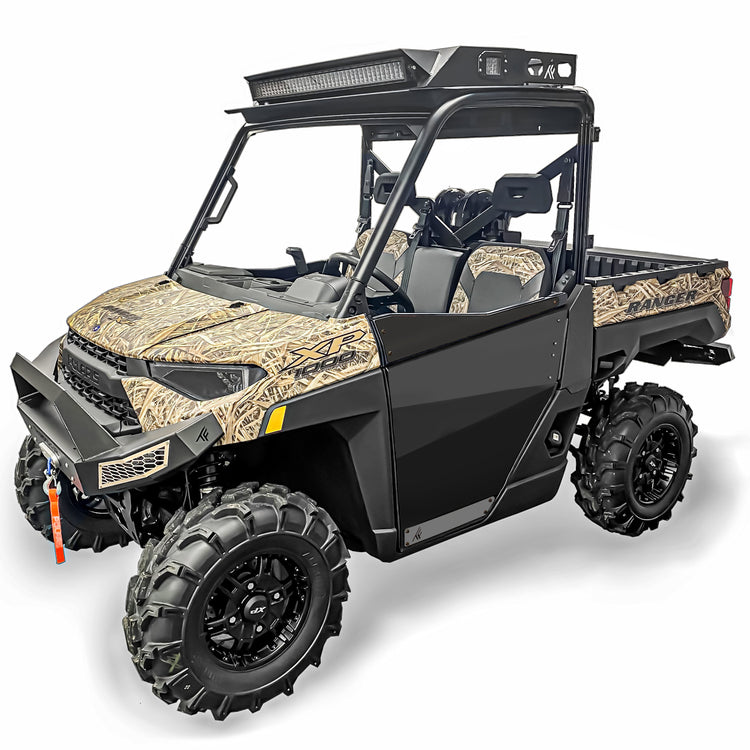 19-23 Ranger XP 1000 Polaris Ranger Half Doors Single Cab Front Black Thumper Fab