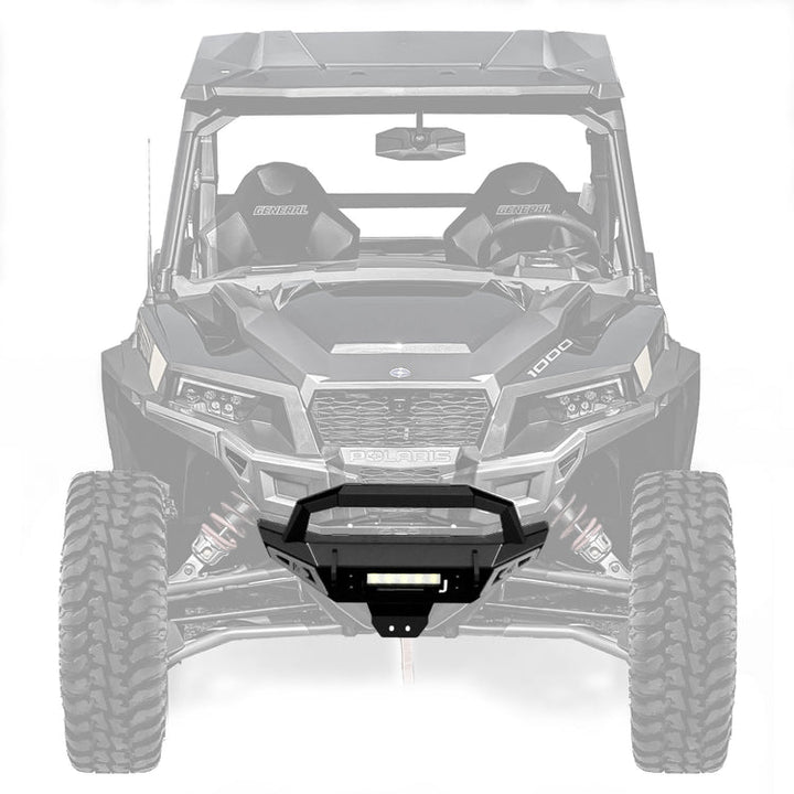 General Front Winch Bumper w/ Lights Black Thumper Fab