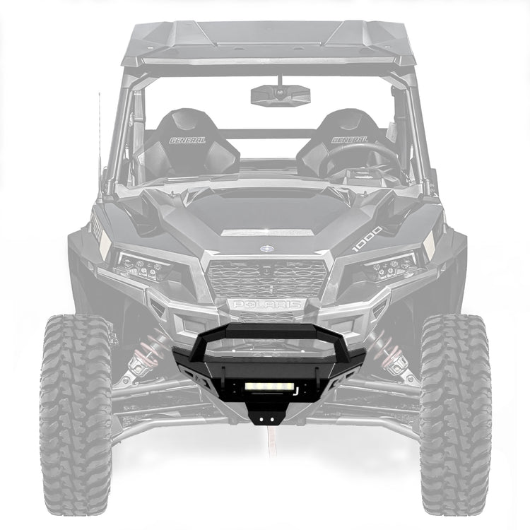 General Front Winch Bumper w/ Lights Raw Thumper Fab