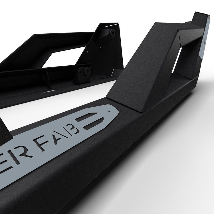 Polaris General Nerf Rail Rock Sliders 2-Seat Black with Jewel Gray Accent Panels Thumper Fab