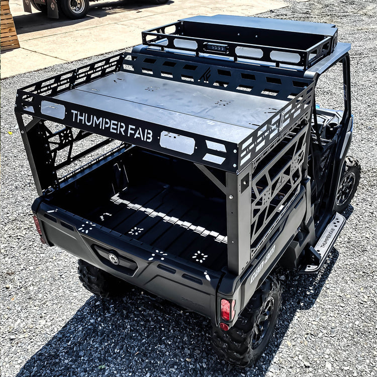 18-23 Can Am Defender Ultimate Bed Rack With Tailgate Black