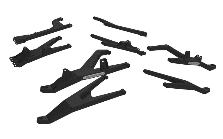 Defender Long Travel Control Arms Pre-Installed Black TF ELITE Thumper Fab