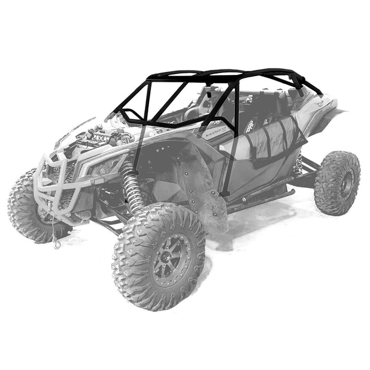 Can-Am Maverick X3 Race Roll Cage w/ Integrated Rear Bumper Black Thumper Fab