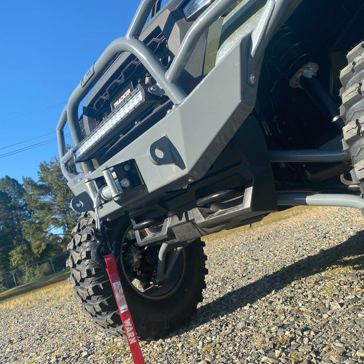 Tracker 800SX Brush Guard Bumper w/20 Inch Light Bar Black Thumper Fab