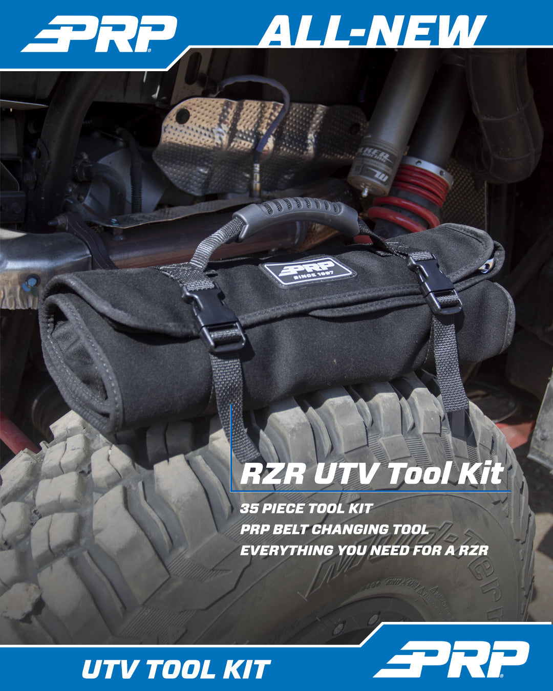 PRP RZR ROLL-UP TOOL BAG WITH 36PC TOOL KIT