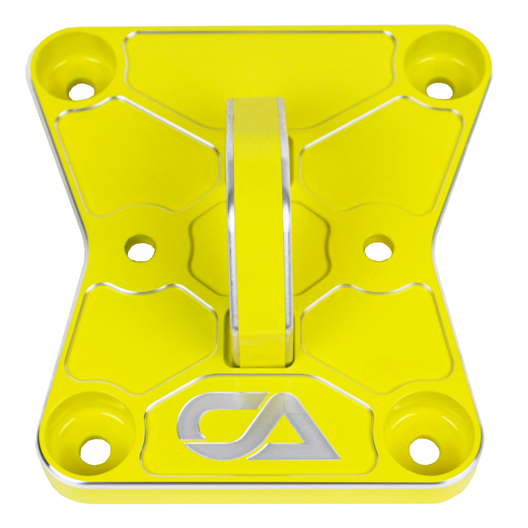 CA Tech Pull Plate  3D scanned for perfect fitment and machined from 6061 aluminum with a finished thickness of 1" for maximum durability, the new 2022 Can-Am X3 pull plate is easy to install and built to last a lifetime.   OEM color matching ensures all CA Tech parts will pair perfectly with your build. 