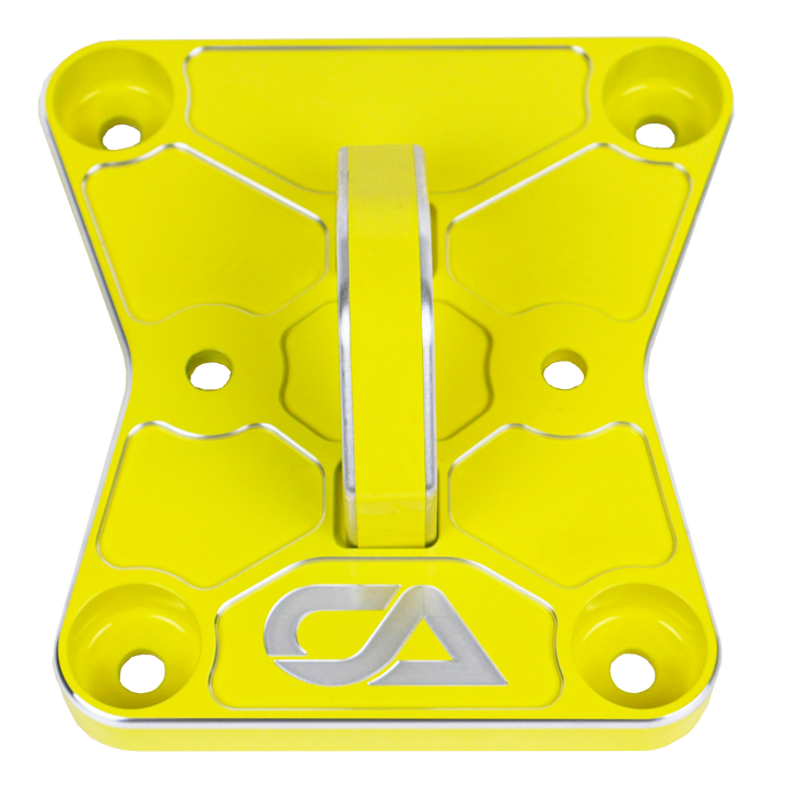 CA Tech Pull Plate  3D scanned for perfect fitment and machined from 6061 aluminum with a finished thickness of 1" for maximum durability, the new 2022 Can-Am X3 pull plate is easy to install and built to last a lifetime.   OEM color matching ensures all CA Tech parts will pair perfectly with your build. 