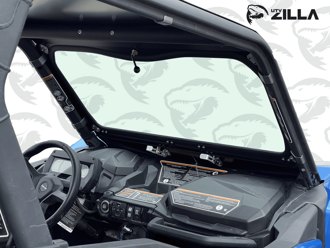 Vented Glass Windshield for Can Am Commander with Wiper