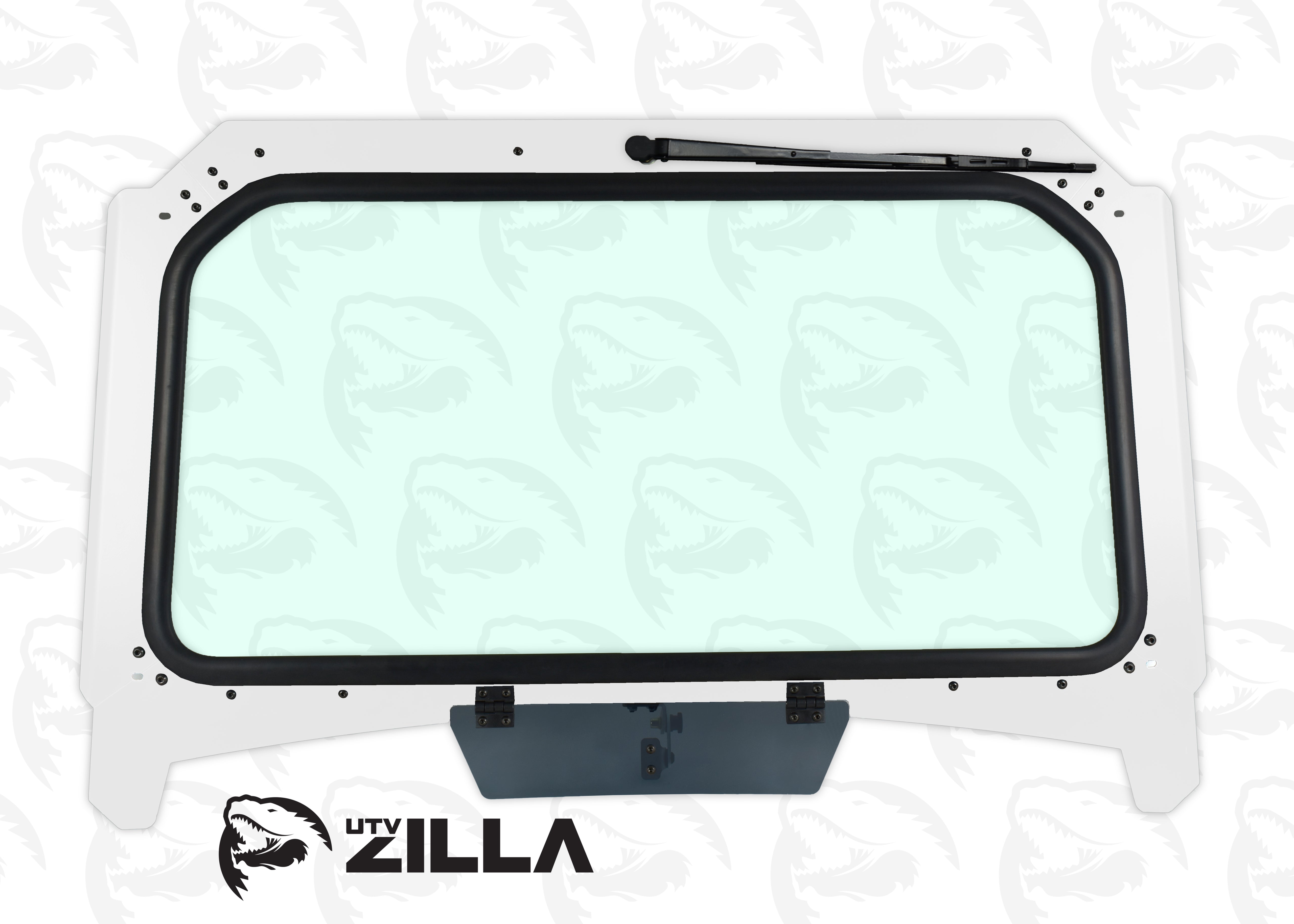 White Vented Glass Windshield for 2019 RZR with Wiper
