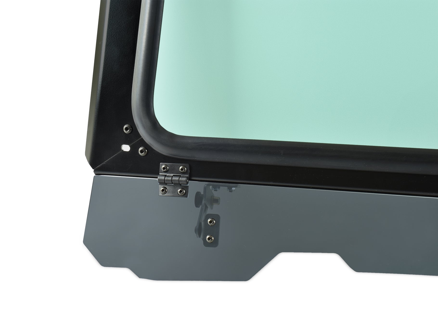 Black Vented Glass Windshield for RZR 900, 1000, Turbo with Wiper