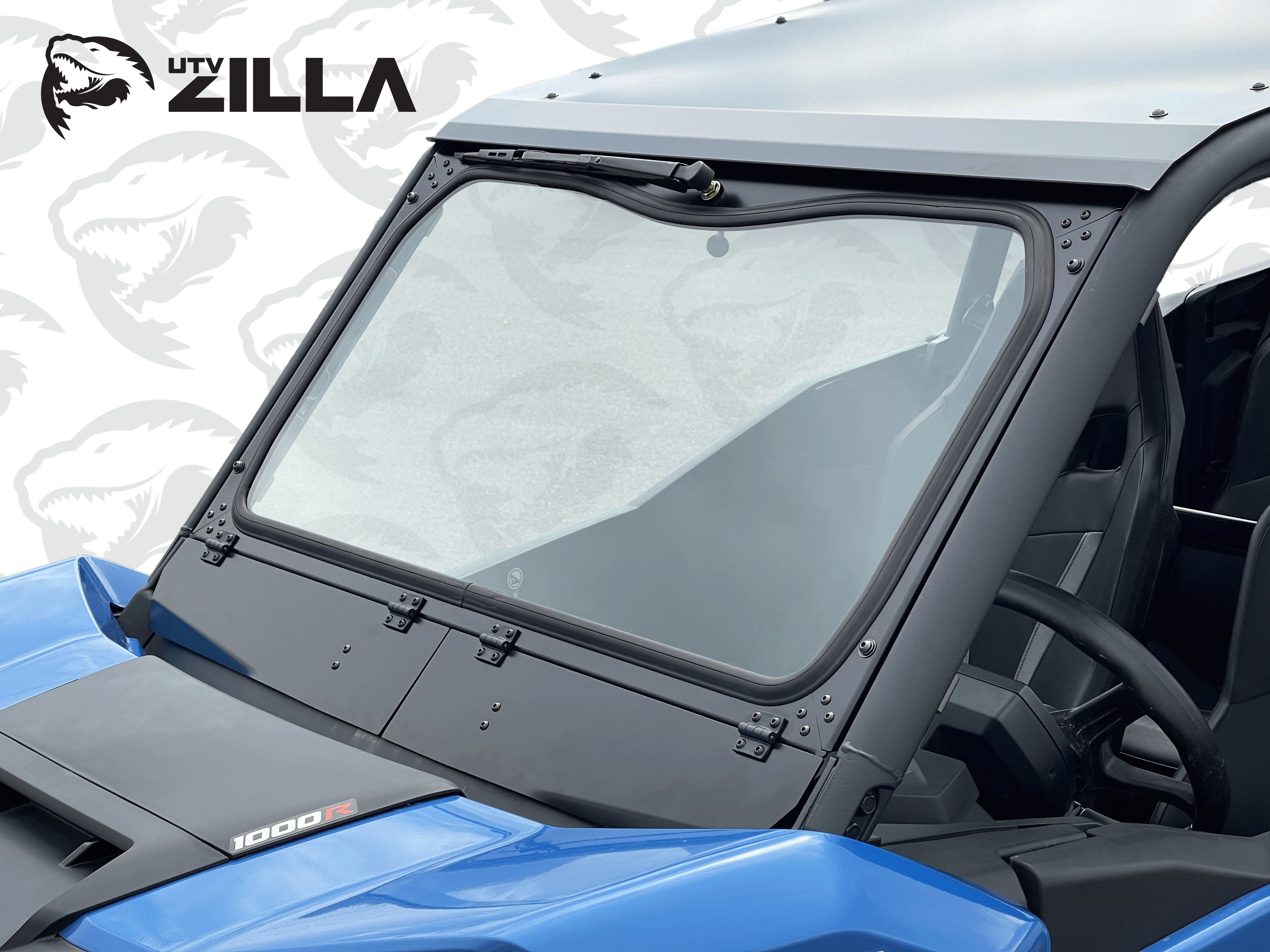 Vented Glass Windshield for Can Am Commander with Wiper