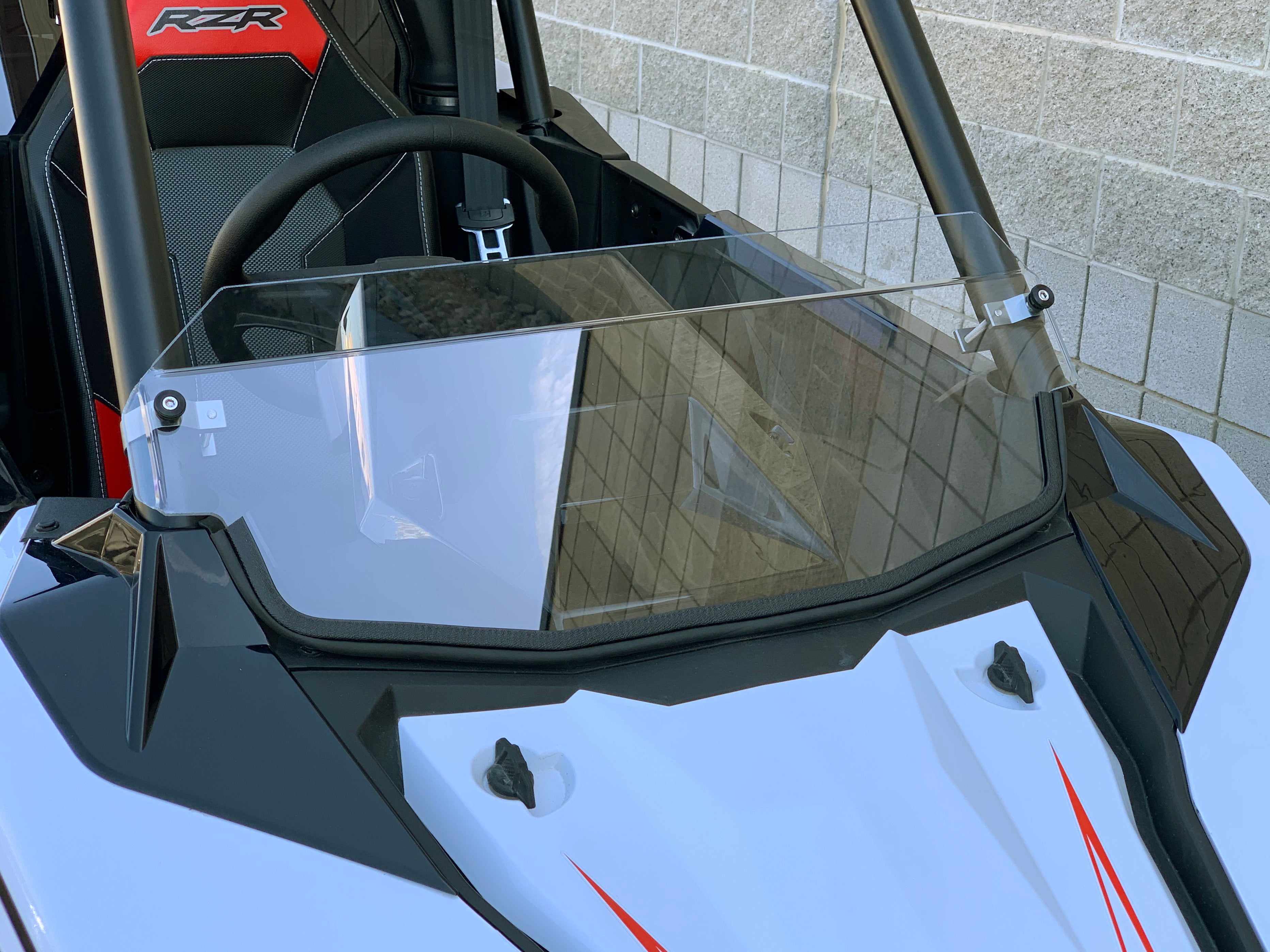 Polaris RS1 Half Windshield with Billet Clamps, Polycarbonate Clear