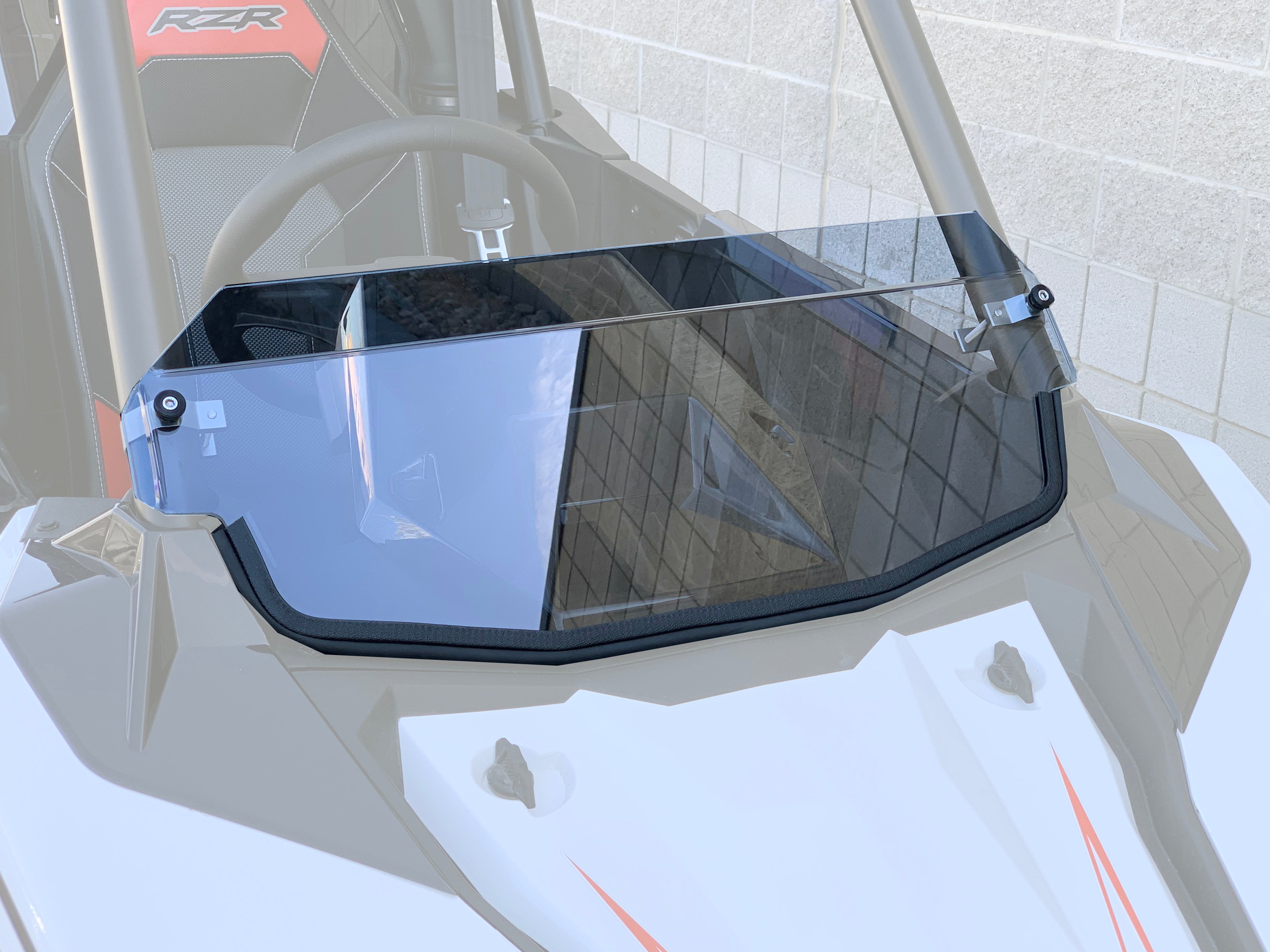 Polaris RS1 Hard Coated Half Windshield, Billet Clamps, Polycarbonate