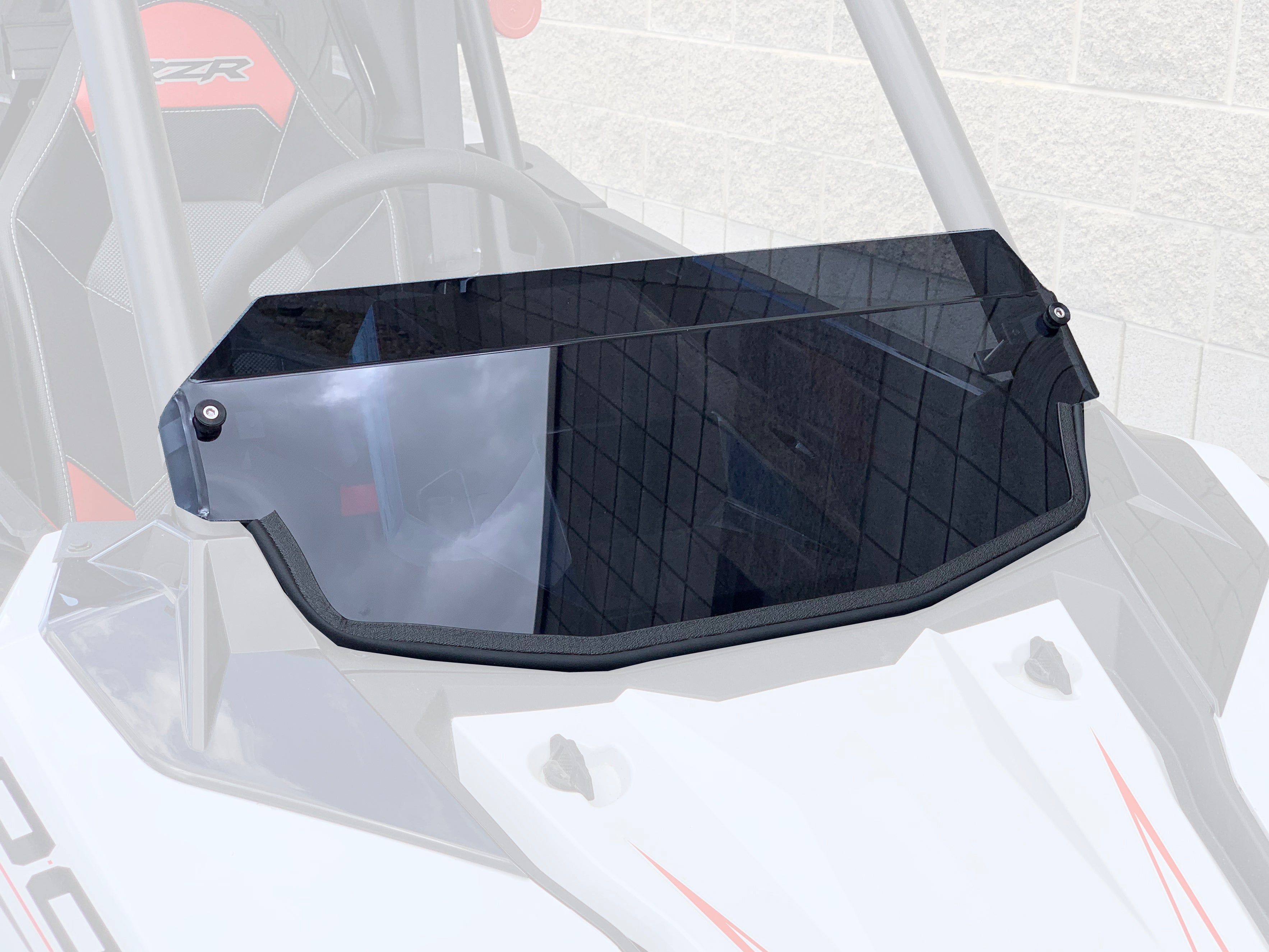 Polaris RS1 Tinted Half Windshield, Billet Clamps, Polycarbonate