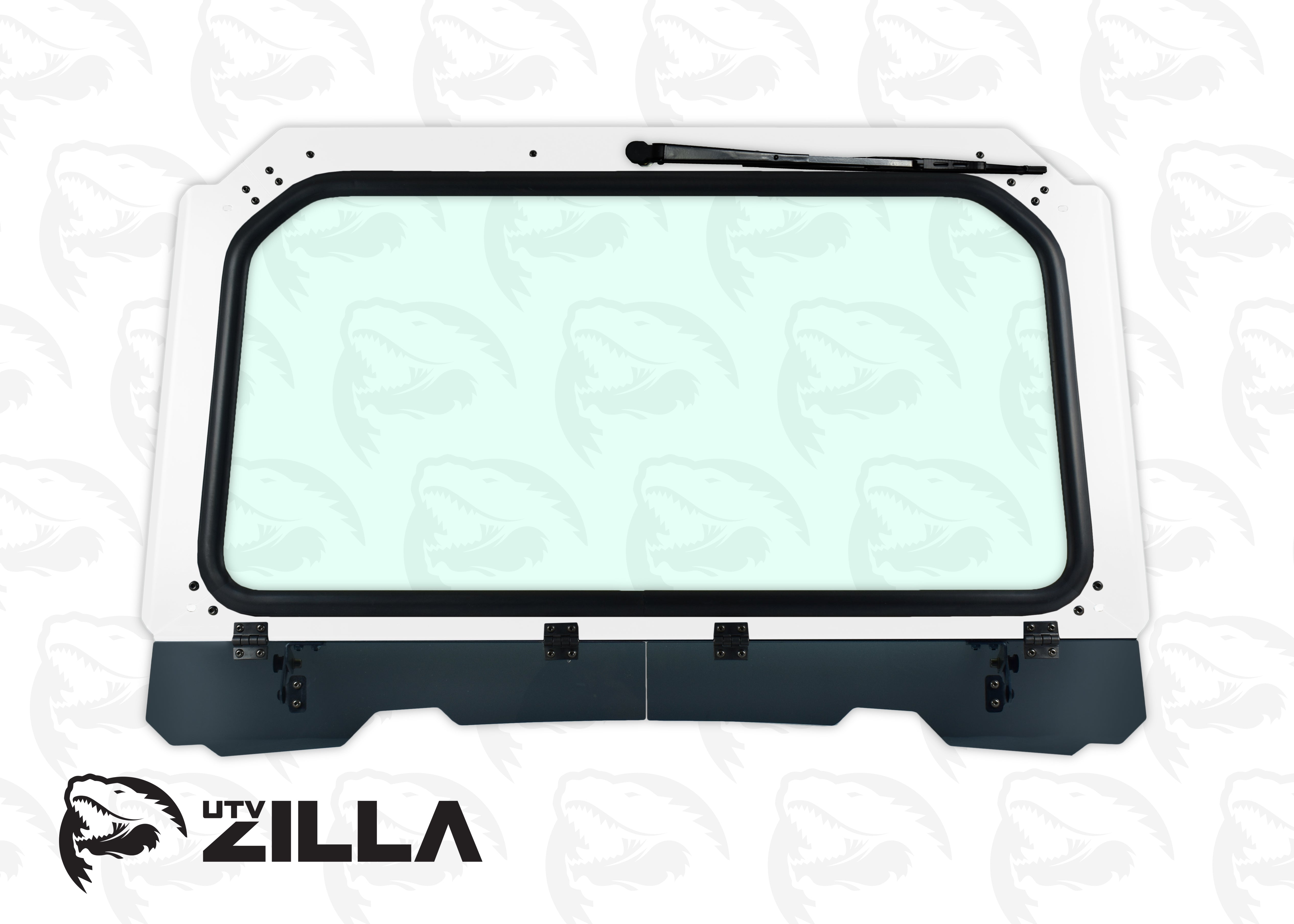White Vented Glass Windshield for RZR 900, 1000, Turbo with Wiper