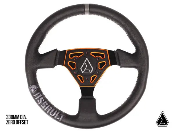 ASSAULT INDUSTRIES UNIVERSAL NAVIGATOR LEATHER UTV STEERING WHEEL