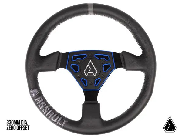 ASSAULT INDUSTRIES UNIVERSAL NAVIGATOR LEATHER UTV STEERING WHEEL